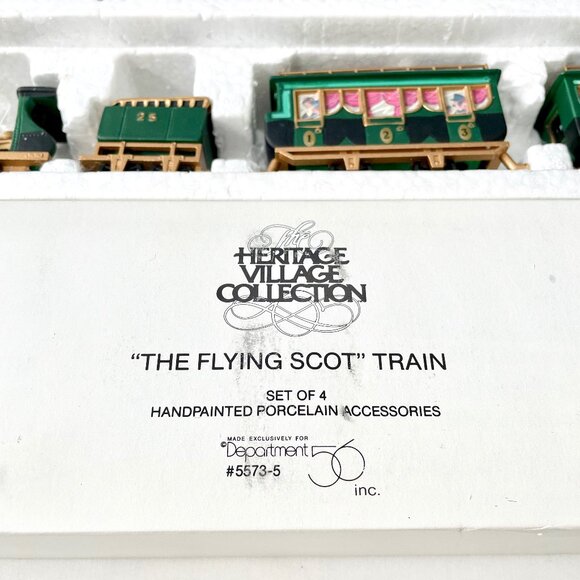 Department 56 The Flying Scot 4 Set Train Heritage Village Scene Accessory 53735 - Picture 15 of 16